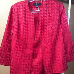 Women's Red Long-Sleeves Suit